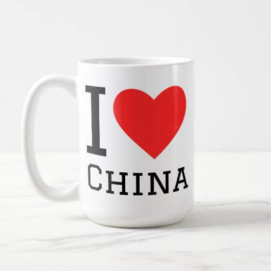 中国が好き コーヒーマグカップ (左)