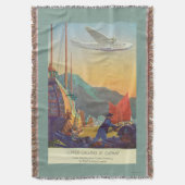 中国に飛ぶ鍋アメリカのクリッパー スローブランケット (正面縦)