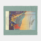 中国に飛ぶ鍋アメリカのクリッパー フリースブランケット (正面(横))