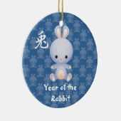 中国のうさぎ年 セラミックオーナメント (右)