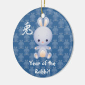 中国のうさぎ年 セラミックオーナメント (左)