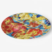 中国のお祝い ペーパープレート (アングル)