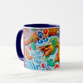 中国のでカラフルな壁の芸術 マグカップ (正面左)