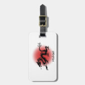 中国ので伝統的なドラゴン ラゲッジタグ (正面縦)