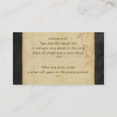 中国ので赤いドラゴンの名刺 名刺 (裏面)