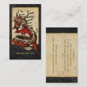 中国ので赤いドラゴンの名刺 名刺 (正面/裏面)