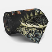 中国ので青いドラゴンのタイ ネクタイ (ロール)