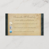 中国ので青いドラゴンのプロフィールカード 名刺 (裏面)