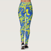 中国ので青いドラゴンのヨガによってはランニングが喘ぎます レギンス (裏面)