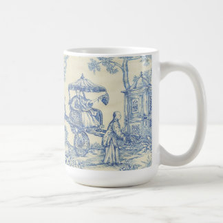 中国ので青いToile コーヒーマグカップ
