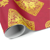 中国のなお祝いの包装紙 ラッピングペーパー (ロールコーナー)
