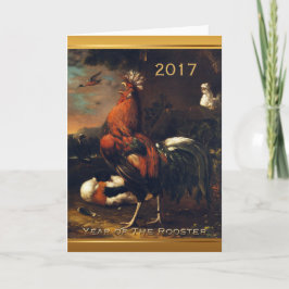 中国のなオンドリ年2017のヨーロッパ人の芸術カード シーズンカード