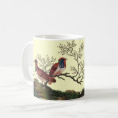 中国のなキジのエレガントなライスペーパーの絵画 コーヒーマグカップ (正面左)