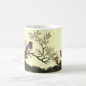 中国のなキジのエレガントなライスペーパーの絵画 コーヒーマグカップ (中央)
