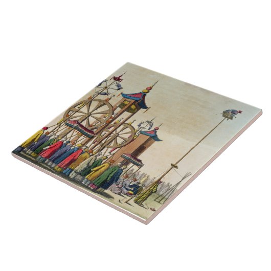 中国のなサーカス、「Le Costumeからのイラストレーション タイル (側面)