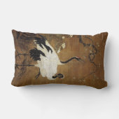 中国のなスクロール芸術クレーン鳥の花の枕 ランバークッション (裏面)