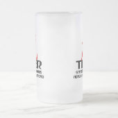 中国のなトラの誕生年の占星術 フロストグラスビールジョッキ (中央)