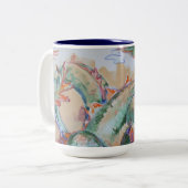 中国のなドラゴンのツートーンマグ-海軍 ツートーンマグカップ (正面左)