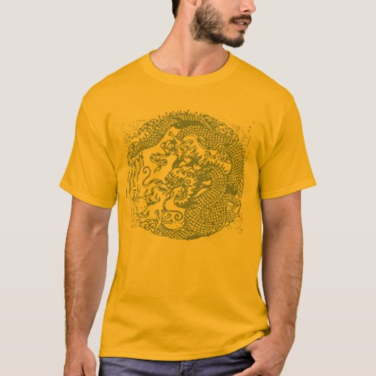 中国のなドラゴンの円の螺線形 Tシャツ (正面)