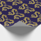 中国のなドラゴンの繁栄の記号あなたの色 ラッピングペーパー (角)