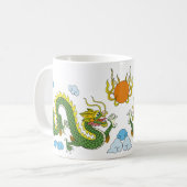 中国のなドラゴン(長い) コーヒーマグカップ (正面左)