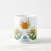 中国のなドラゴン(長い) コーヒーマグカップ (中央)