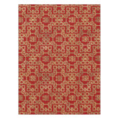 中国のなパターン倍の幸福の記号 テーブルクロス (正面)