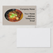 中国のなビーフのヌードルの皿 名刺 (正面/裏面)