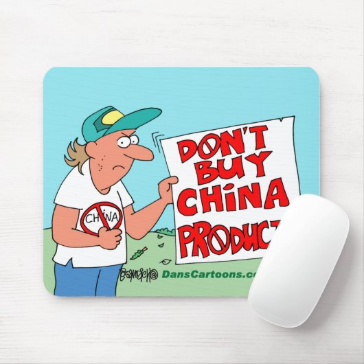 中国のなプロダクトボイコットの漫画 マウスパッド (マウス)
