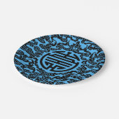 中国のなモチーフの紙皿 ペーパープレート (アングル)