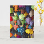 中国のなランタン カード (黄色い花)