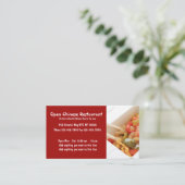 中国のなレストランおよび料理 名刺 (スタンド正面)