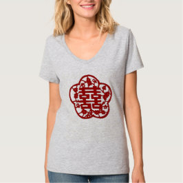 中国のな二重幸福のティー Tシャツ