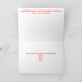 中国のな二重幸福の結婚式招待状カード 招待状 (内部)