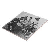 中国のな人力車、c.1870 (b/wの写真) タイル (側面)