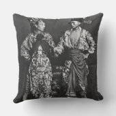 中国のな俳優、c.1870 (b/wの写真) クッション (裏面)