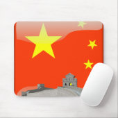 中国のな光沢のある旗 マウスパッド (マウス)