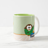 中国のな医者のフクロウ-マグ ツートーンマグカップ (正面右)