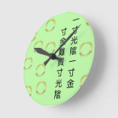 中国のな句の時計 ラウンド壁時計 (傾斜)
