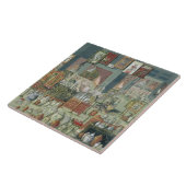 中国のな商品、18世紀半ば(ceraを販売する店 タイル (側面)