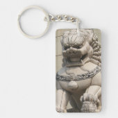 中国のな女性の保護者のライオンのFoo犬の石獅 キーホルダー (正面)