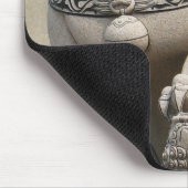 中国のな女性の保護者のライオンのFoo犬の石獅 マウスパッド (コーナー)