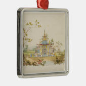 中国のな寺院、c.1810のために設計して下さい(ペン及びインク メタルオーナメント (右)