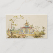 中国のな寺院、c.1810のために設計して下さい(ペン及びインク 名刺 (裏面)