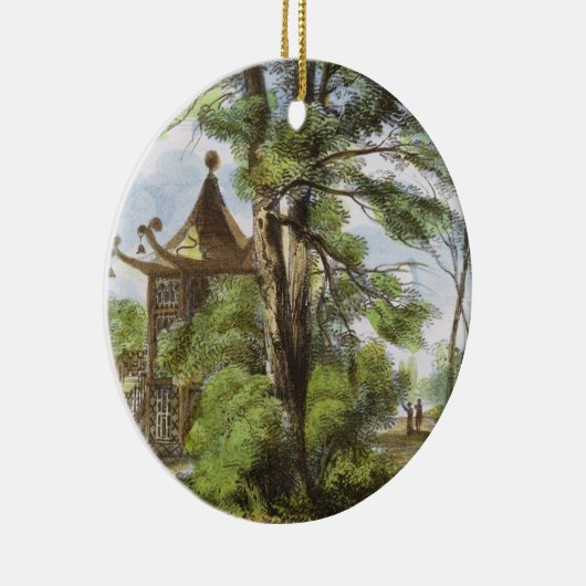 中国のな寺院、Kewの庭は、「Kew Gaからの13をめっきします セラミックオーナメント (右)