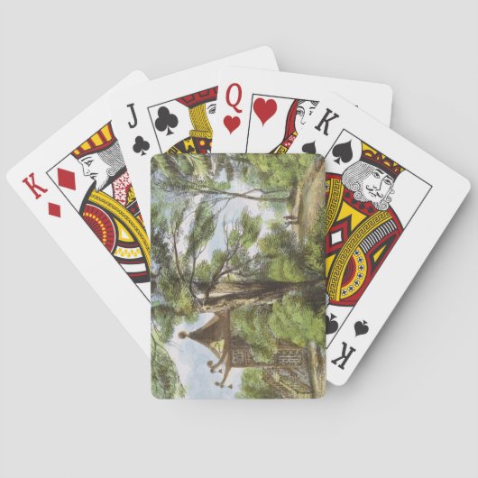 中国のな寺院、Kewの庭は、「Kew Gaからの13をめっきします トランプ (裏面)