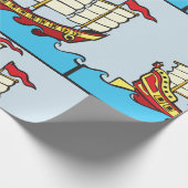 中国のな帆船の包装紙 ラッピングペーパー (角)