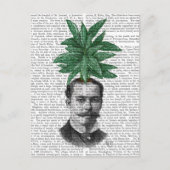 中国のな常緑樹の頭部の植物の頭部 ポストカード (正面)