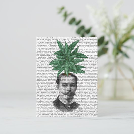 中国のな常緑樹の頭部の植物の頭部 ポストカード (スタンド正面)