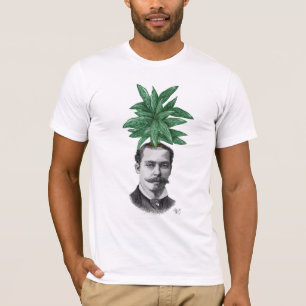 中国のな常緑樹の頭部の植物の頭部 Tシャツ